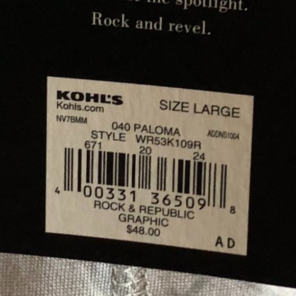 SUPER CUTE LONG SLEEVE SKULL TSHIRT NWT SIZE L - Picture 6 of 6